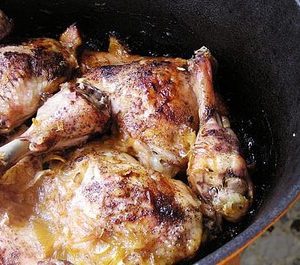 עוף סופריטו - כרע עוף מחולקת ותפו"א בבישול ארוך